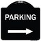 Signmission Parking Right Arrow Heavy-Gauge Aluminum Architectural Sign, 18" x 18", BW-1818-23364 A-DES-BW-1818-23364 - alternate 1